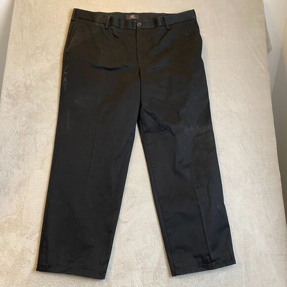 Dockers Mens Pants Size 42x32 Black Straight Fit Cotton - Picture 2 of 14